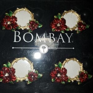 Amaryllis Napkin Rings Set